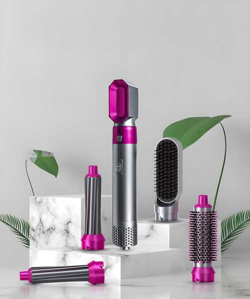 5 in 1 Multifunctional Hair Dryer Styling Tool, Detachable 5-in-1 Multi-Head Hot Air Comb, The Hair Curler